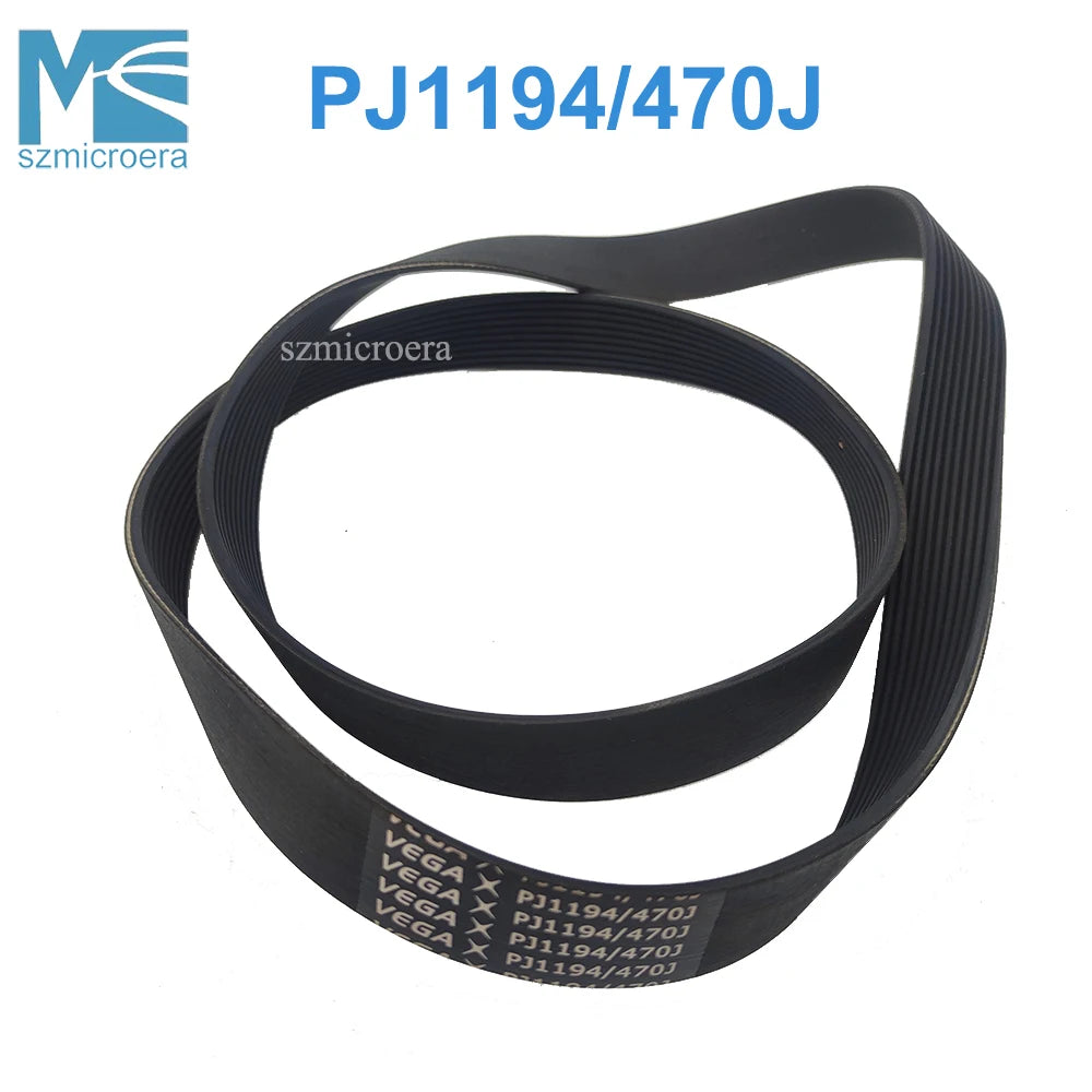 PJ1194 470J, VEGA V-Belt for Treadmill, Motor Belt, Rubber Drive Belt, Multi Groove Belt, 6, 7, 8, 9, 10 ribs