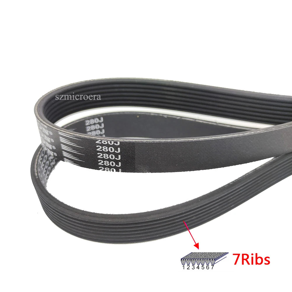 2pcs/lot Ribbed Belt 280J 3/4/5/6/7/8/9/10/11Ribs Sports Bike Treadmill Belt Exercise Bike Spinning Belt