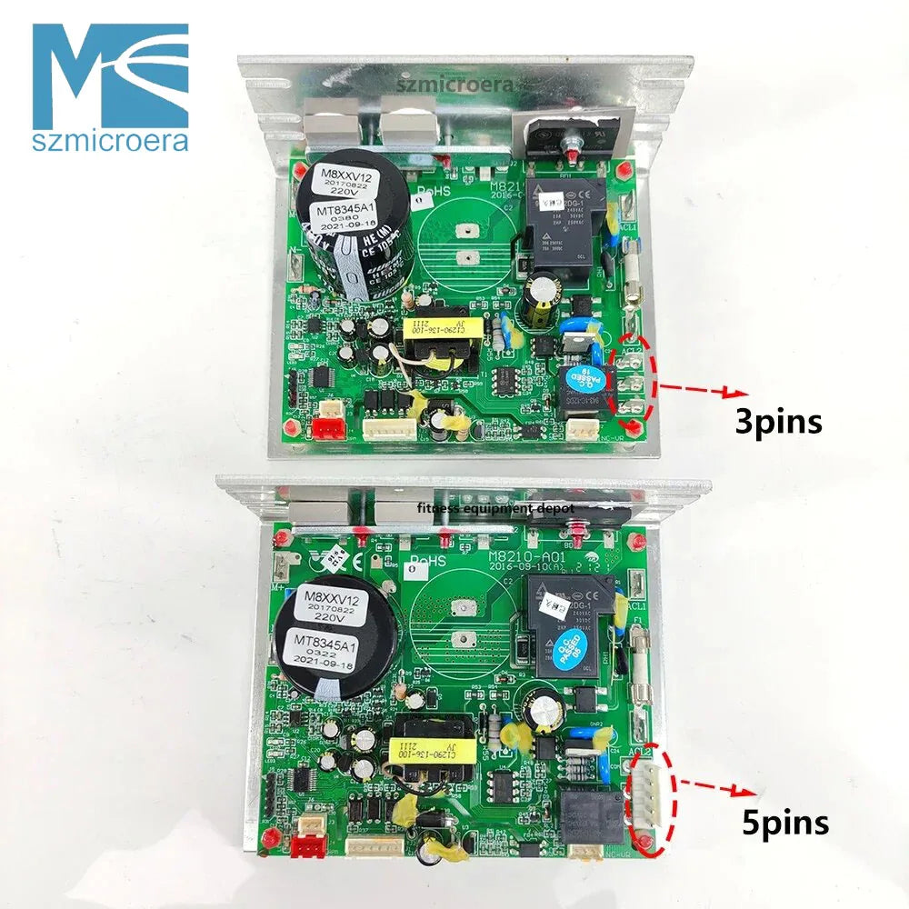 M8210-A01, Motor Controller for Cardiotech Treadmill, Circuit Board Control Board, Power Supply Board MT8345A1, M8XXV12