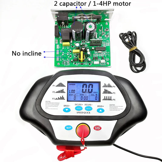 General Use Repair Treadmill Motor Controller Display Control Board + Treadmill Instrument Panel 1-2.0HP 1-4.0HP DC Motor
