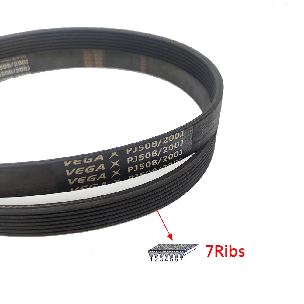 2pcs V-belt PJ508 200J 2/3/4/5/6/7/8/9/10 Ribs Treadmill Conveyor Belt Rubber Belt Motor Belt Drive Belt