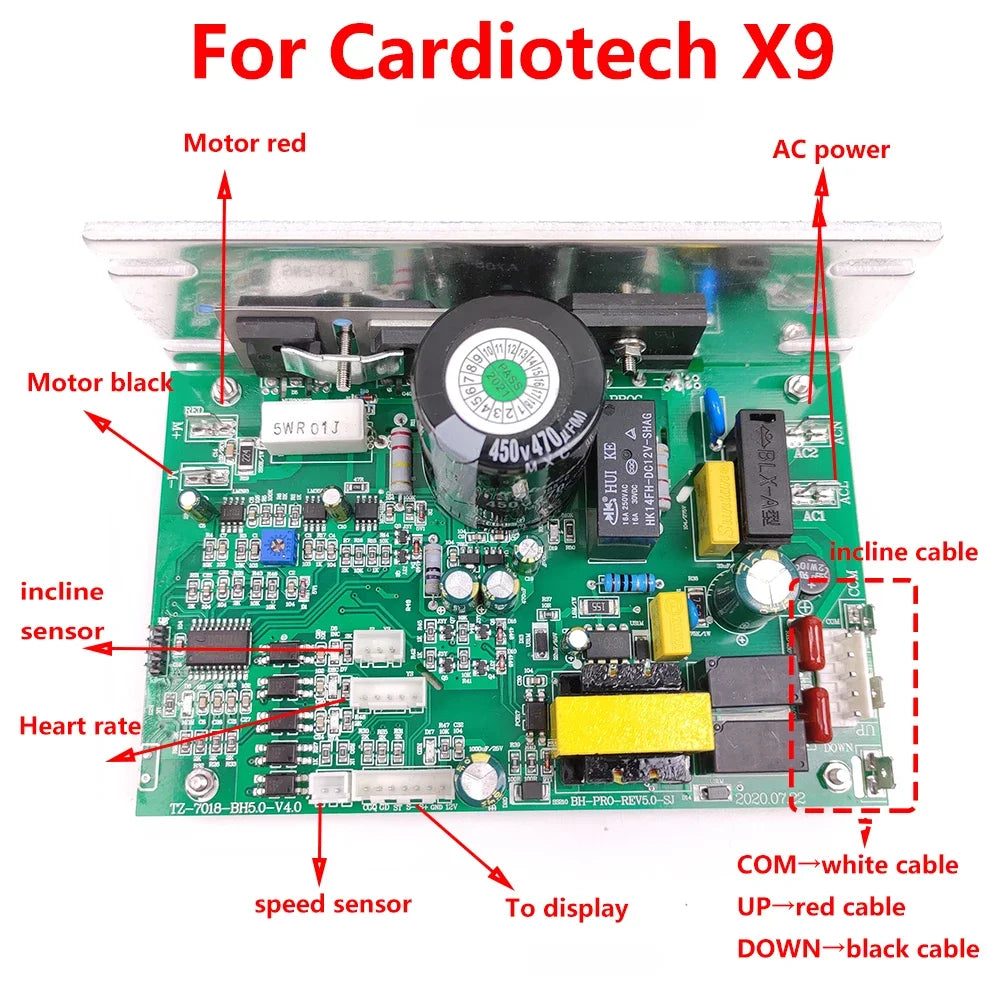 Cardiotech X9 Treadmill Motor Speed Control Board Compatible With PF-905 Treadmill Motor Controller Power Supply Unit LCB