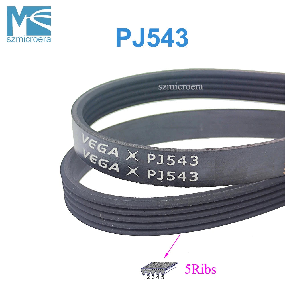 1Pc/2Pcs VEGA V-Belt for Treadmill Motor, PJ543, 5Ribs, Multi Groove Drive Belt, Rubber Drive Belt