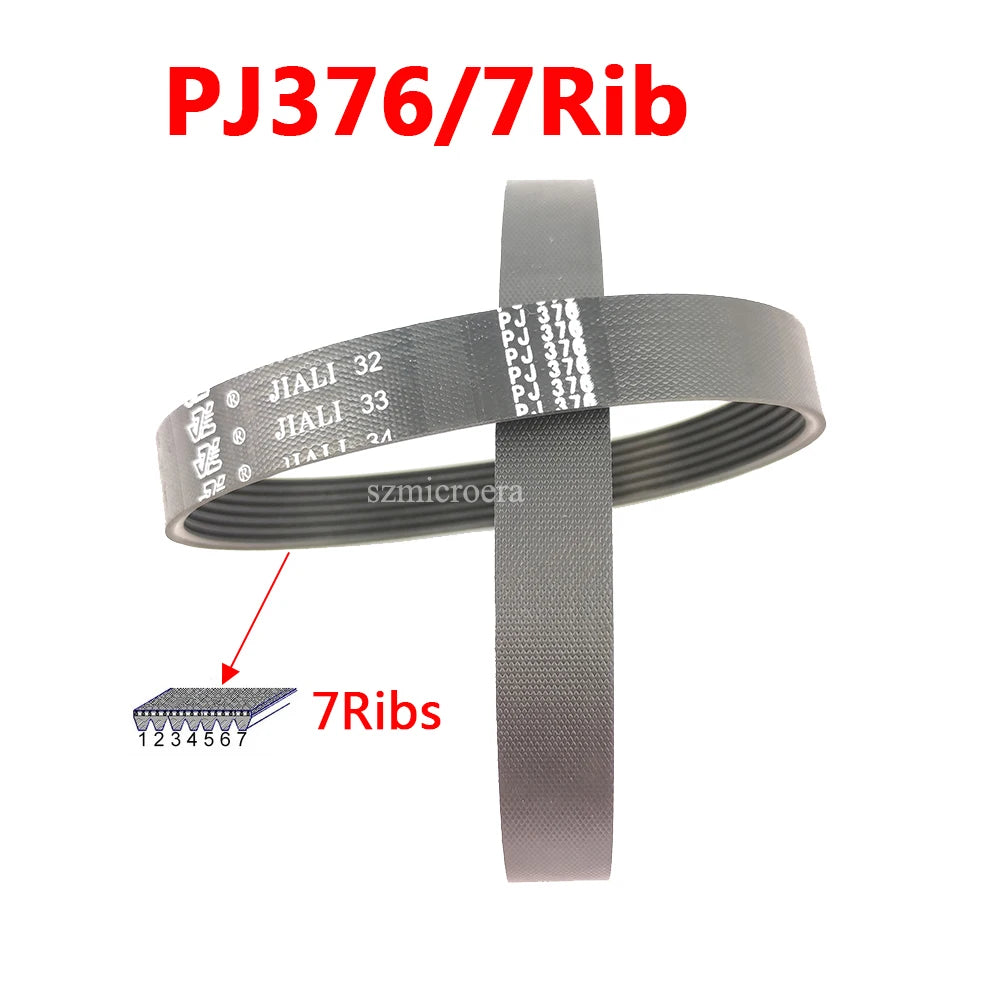 1pcs Treadmill Belt PJ376 7Ribs umble Dryer Washing Machine Rubber Drive Belt Logistics Elastic Belt