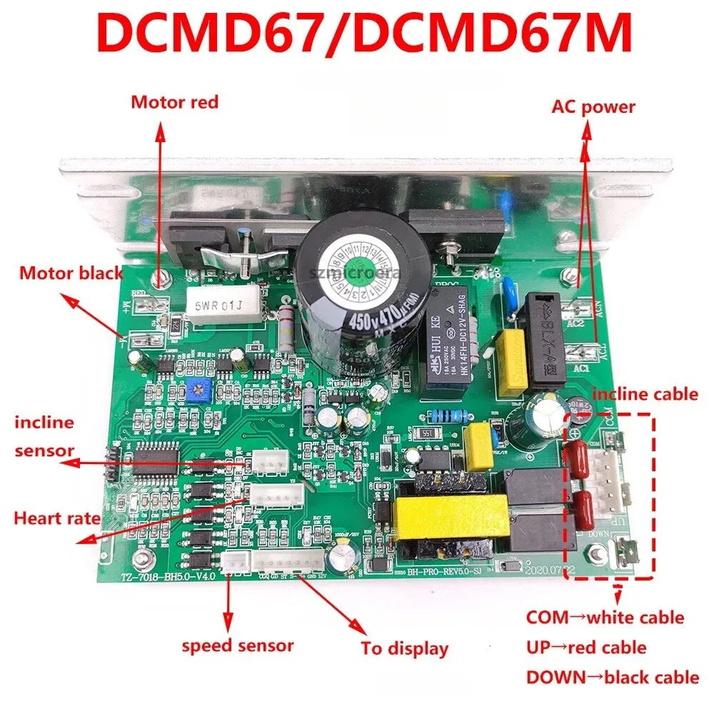 Replacement DCMD67 Treadmill Motor Controller, Compatible with Endex DCMD67 for BH Torneo Tanga treadmill T-710 York T104