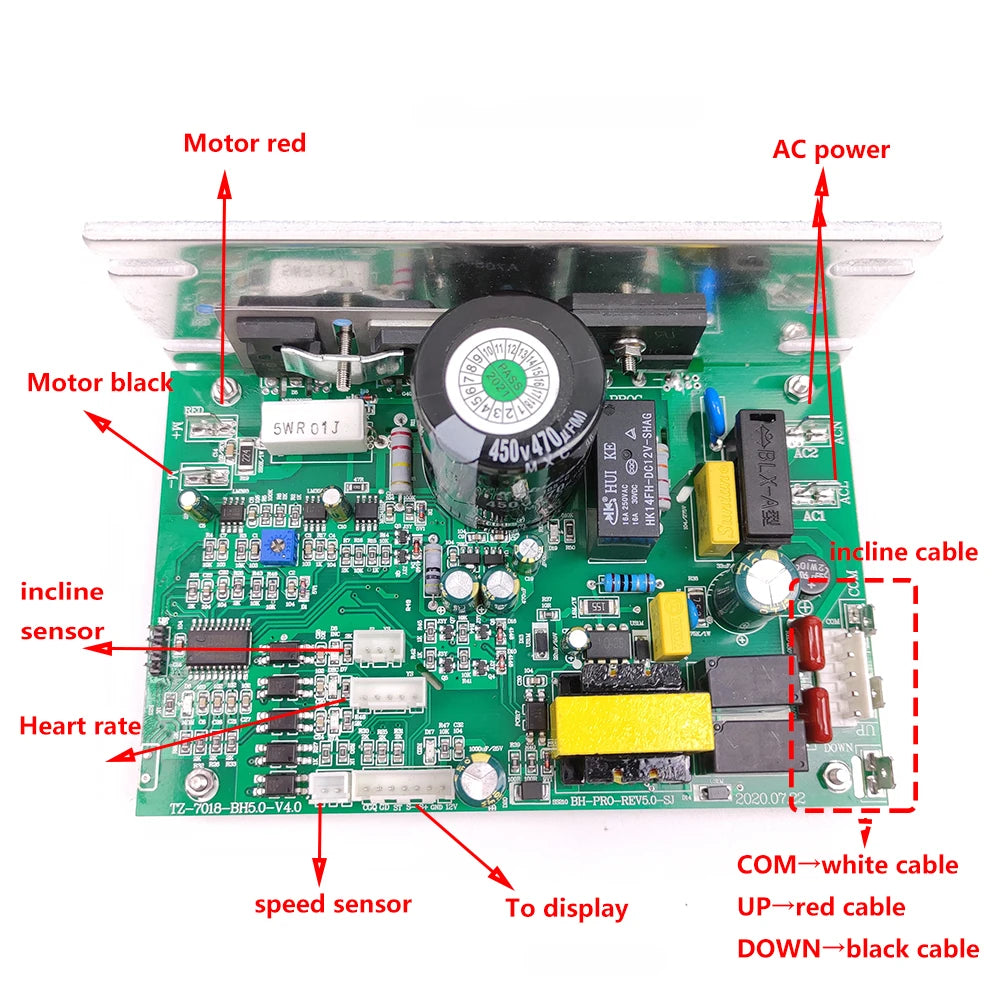 Replacement DCMD76 treadmill motor controller LCB compatible with Endex DCMD76 control board for  DK City Treadmill