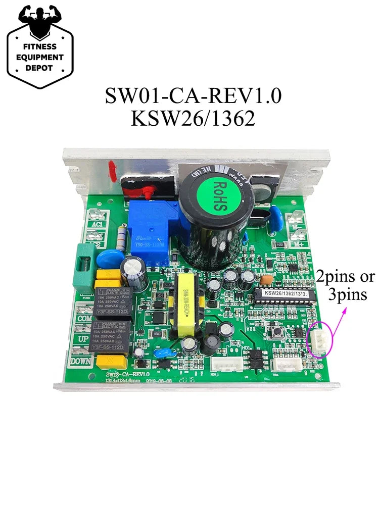 SW01-CA-REV1.0 KSW26 KSW16 KSW13 Treadmill Motor Controller For Reebok OMA Treadmill Circuit Board Control Board 220V Input