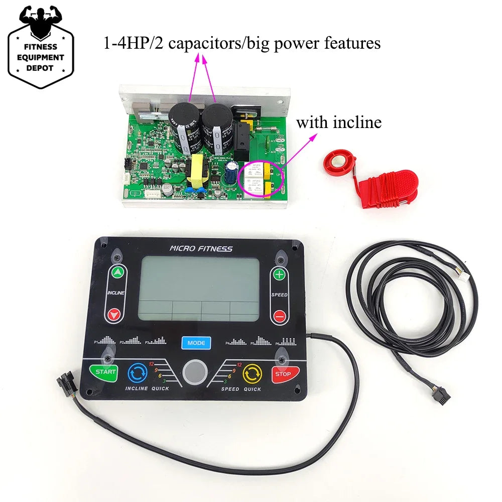 Universal Treadmill Circuit board, Console display, Treadmill  control board controller, General Use, 1HP-2HP/4.0HP motor