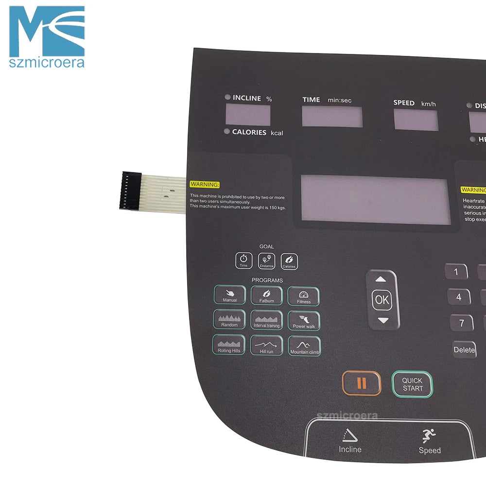 Treadmill Membrane Keypad Control Panel for MND Fitness X500A Treadmill Spare Parts Repair