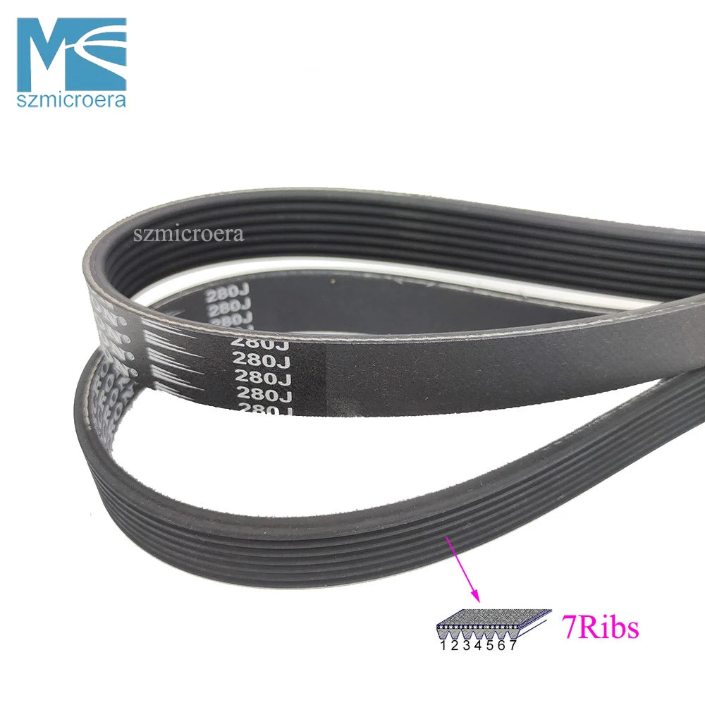 2Pcs/Lot Ribbed Treadmill Belt for Exercise Bike, Spinning Belt, Sports Bike, 280J, 4, 5, 6, 7, 8, 9, 10Ribs