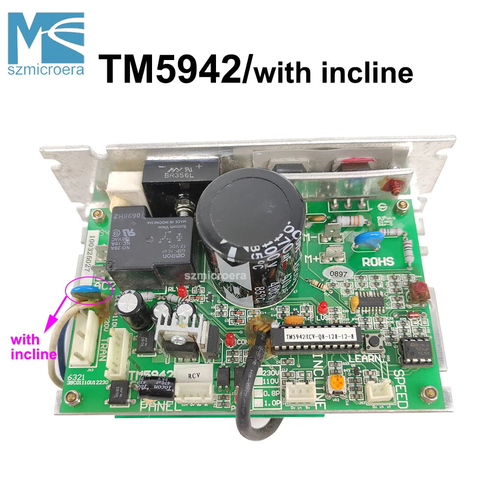 TM5942, Original Treadmill Circuit Board Control Board, Power Supply Board with Incline Version