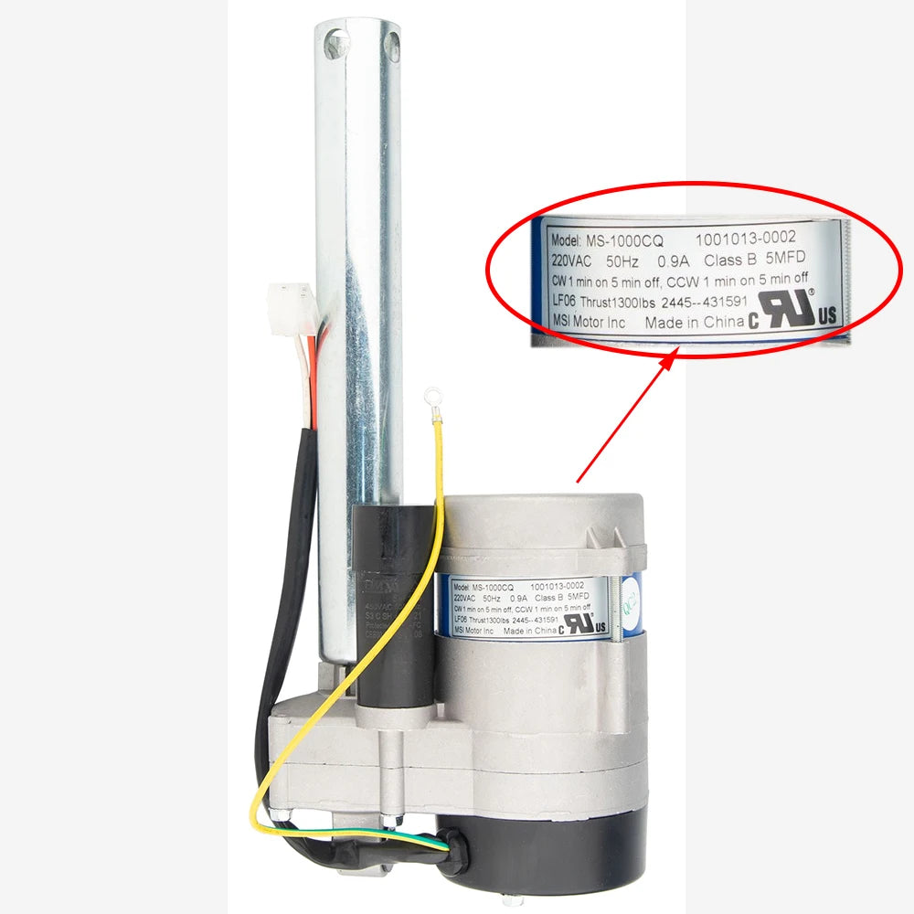 OEM#: 1001013-0002 230V LINEAR ACTUATOR FOR HIGH VT TREAD BASE Treadmill Incline Motor MS-1000CQ