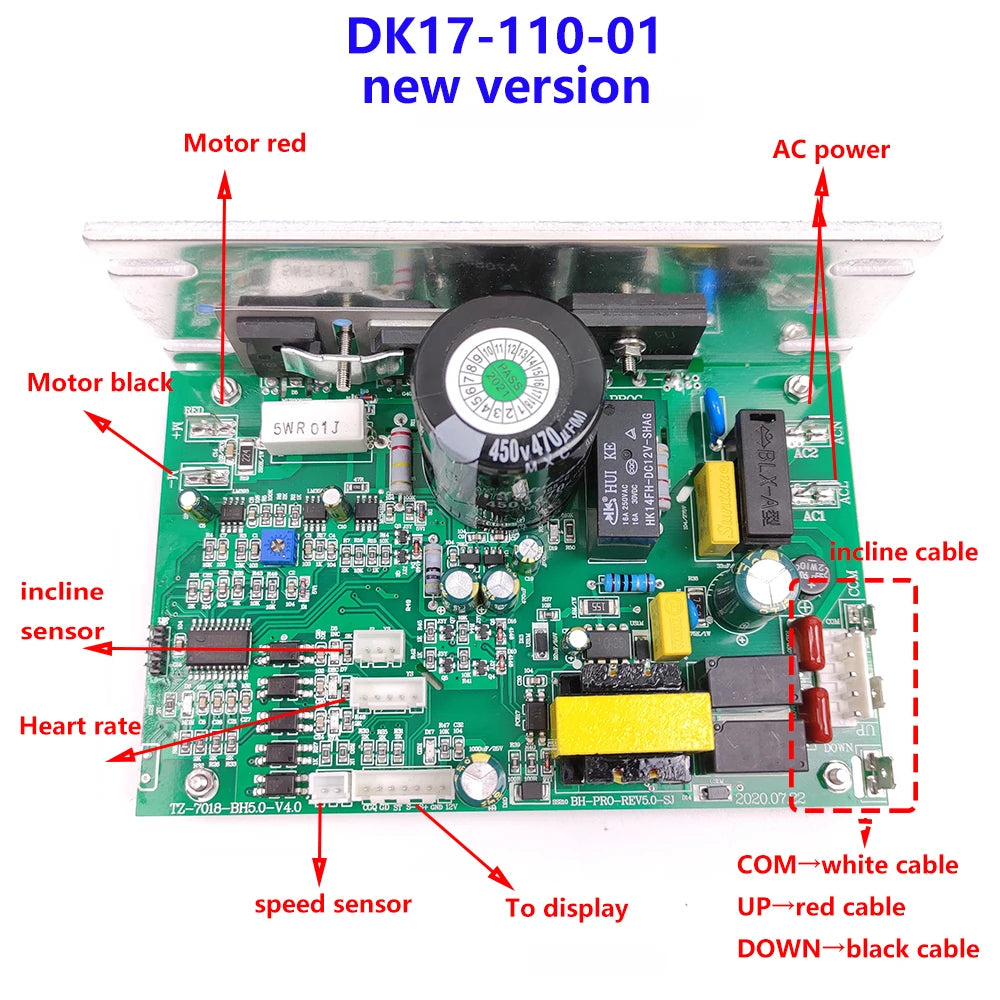 DK17-110-01 Treadmill Motor Controller DK17-220-01 Control board Driver board Compatible With DK City NB702028 PCB