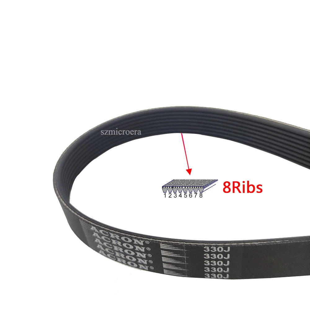 Drive Belt 330J 5/6/7/8/9/10 Ribs Treadmill Motor Belt Rubber Belt Multi Groove Belt Washing Machine Drive Belt