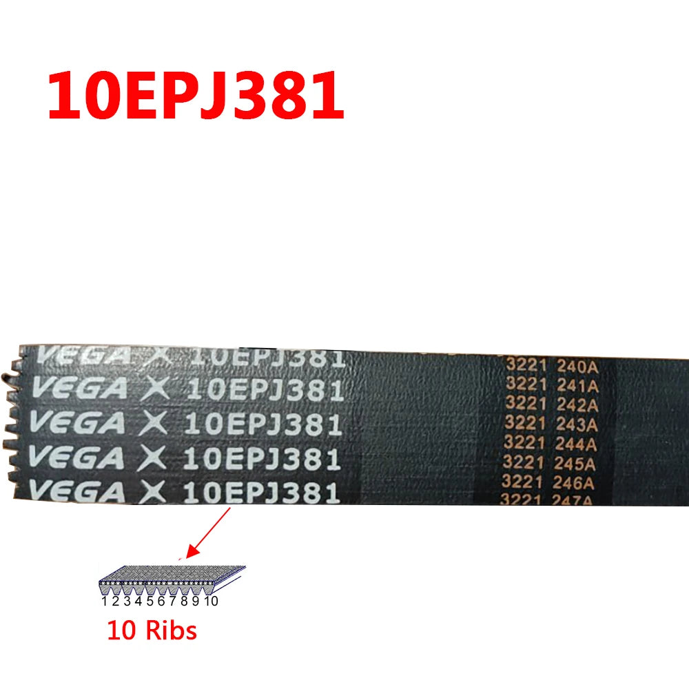 1pcs Rubber Treadmill Drive Belt VEGA 10EPJ381 10Ribs Multi Groove Belt Multi Wedge Belt