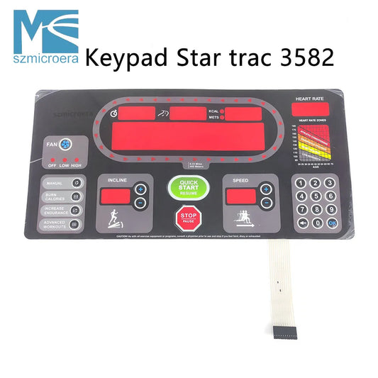 Startrac-Treadmill Button Panel, Control Panel, Membrane Switch for STAR TRAC 3582 S-TRC3582