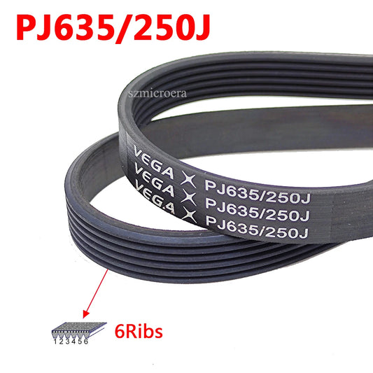 VEGA V-Belt PJ635 250J 3/4/5/6/7/8 Ribs Treadmill Motor Belt Rubber Multi Groove Belt Drive Belt Transmission Timing Belt