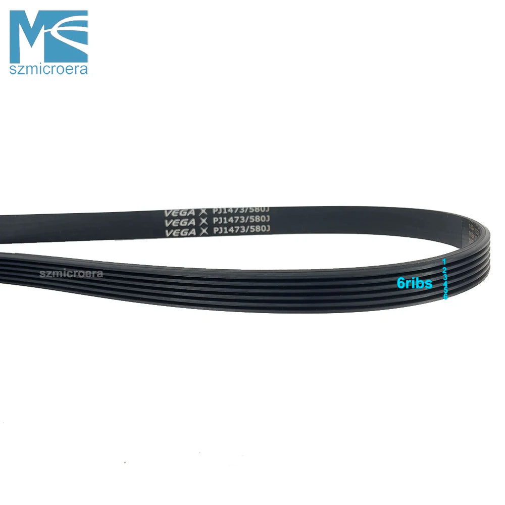 PJ1473 580J, VEGA V-Belt for Treadmill Washing Machine Exercise Bike, Poly-V Drive Belt, 6PJ1473