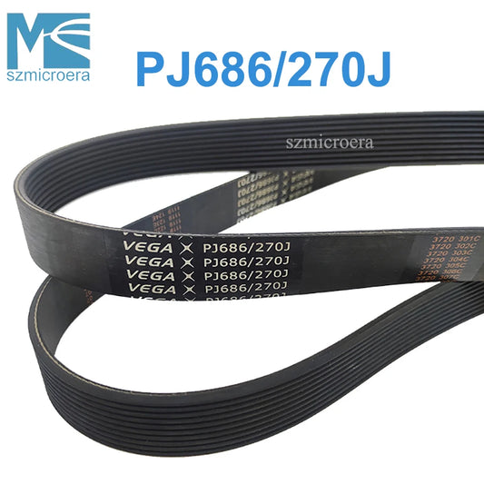 VEGA V-Belt Treadmill Conveyor Belt PJ686 270J 5/6/7/8/9/10/11/12 Ribs Rubber Motor Belt  Multi Groove Belt