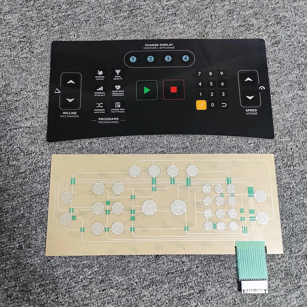 Vision T600 Treadmill membrane keypad 1000425703 film switch Manipulate Overlay 1000450651